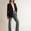 Jeans cropped svasati da donna con lavaggio medio