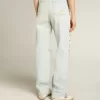 Jeans da donna sbiancati con cristalli cabochon