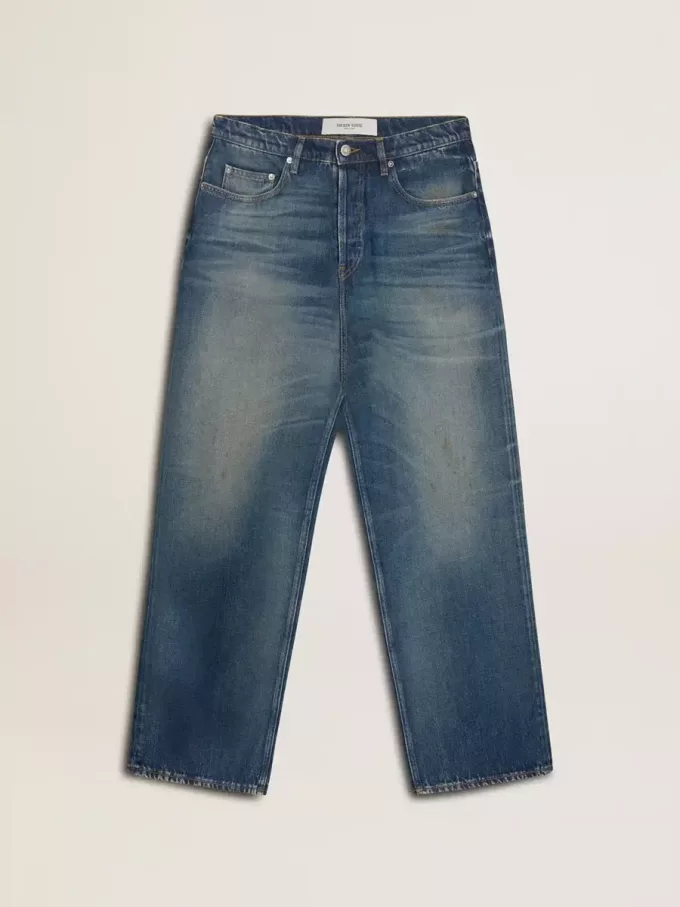 Jeans da uomo loose fit lavaggio medio CNY