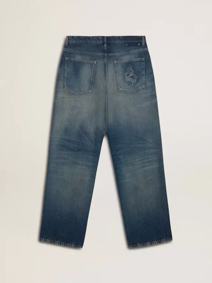 Jeans da uomo loose fit lavaggio medio CNY