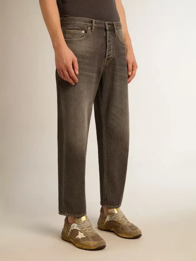 Jeans da uomo neri effetto stonewashed Jeans da uomo neri effetto stonewashed