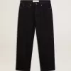 Jeans da uomo neri monolavaggio Jeans da uomo neri monolavaggio