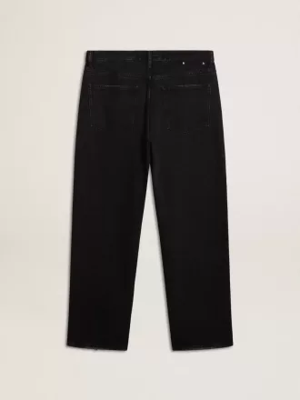 Jeans da uomo neri monolavaggio
