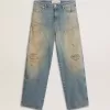 Jeans da uomo slavati e consumati Jeans da uomo slavati e consumati