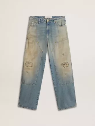 Jeans da uomo slavati e consumati