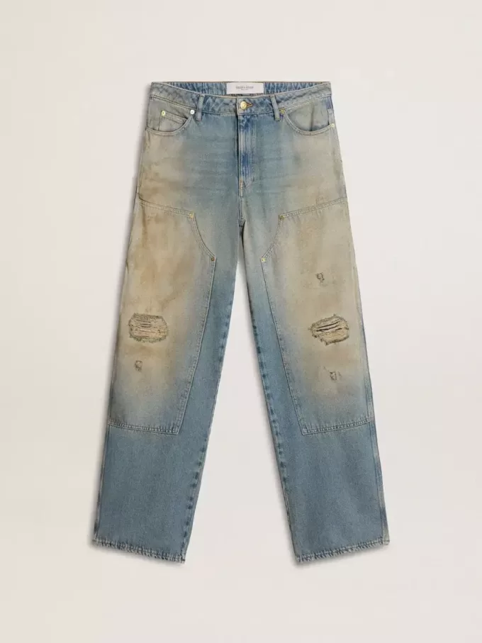 Jeans da uomo slavati e consumati Jeans da uomo slavati e consumati