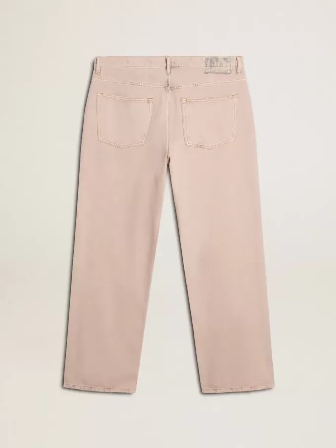 Jeans da uomo tinti di rosa
