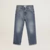 Jeans elasticizzati da bambino in denim blu