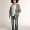 Jeans elasticizzati da bambino in denim blu