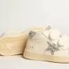 June in pelle nappa con stella glitterata argento e linguetta sul tallone June in pelle nappa con stella glitterata argento e linguetta sul tallone
