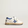Junior Ball Star con stella e linguetta sul tallone in pelle blu metallizzata Junior Ball Star con stella e linguetta sul tallone in pelle blu metallizzata