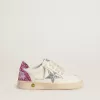 Junior Ball Star con stella glitterata argento e linguetta sul tallone glitterata rosa