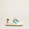 Junior Ball Star con stella turchese e linguetta sul tallone in pelle scamosciata verde Junior Ball Star con stella turchese e linguetta sul tallone in pelle scamosciata verde