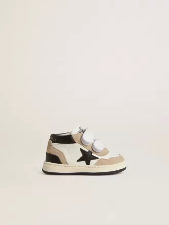 Junior June in nappa con inserti in pelle scamosciata e stella in pelle nera