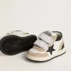 Junior June in nappa con inserti in pelle scamosciata e stella in pelle nera Junior June in nappa con inserti in pelle scamosciata e stella in pelle nera