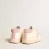 Junior June in nappa con stella e linguetta sul tallone in pelle scamosciata rosa antico