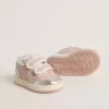 Junior June in pelle rosa con inserti in pelle metallizzata e stella in pelle scamosciata Junior June in pelle rosa con inserti in pelle metallizzata e stella in pelle scamosciata
