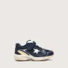 Junior Lightstar in pelle blu e mesh con stella in pelle grigia Junior Lightstar in pelle blu e mesh con stella in pelle grigia