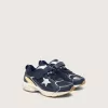 Junior Lightstar in pelle blu e mesh con stella in pelle grigia Junior Lightstar in pelle blu e mesh con stella in pelle grigia