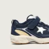 Junior Lightstar in pelle blu e mesh con stella in pelle grigia Junior Lightstar in pelle blu e mesh con stella in pelle grigia