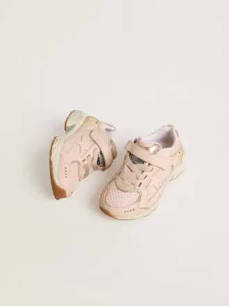 Junior Lightstar in pelle rosa e mesh con stella in pelle rosa