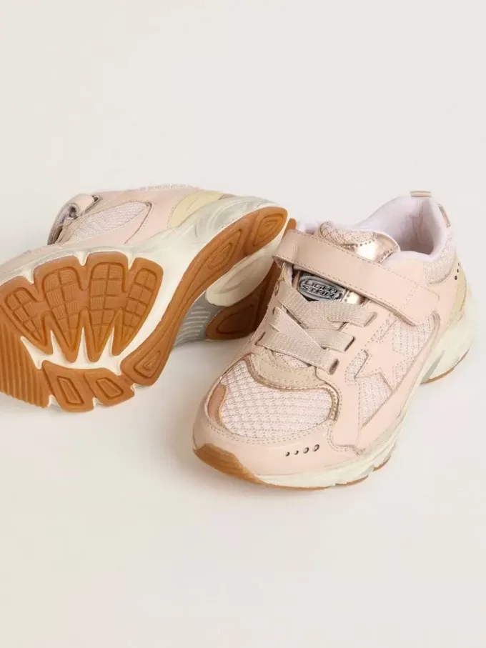 Junior Lightstar in pelle rosa e mesh con stella in pelle rosa