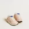 Junior Marathon in nylon rosa con stella stampata e linguetta in pelle sul tallone
