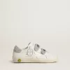 Junior Old School con linguetta sul tallone e cinturini in cristallo Swarovski argento