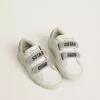 Junior Old School con linguetta sul tallone e cinturini in cristallo Swarovski argento