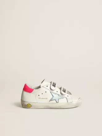 Junior Old School con stella in pelle laminata color acquamarina