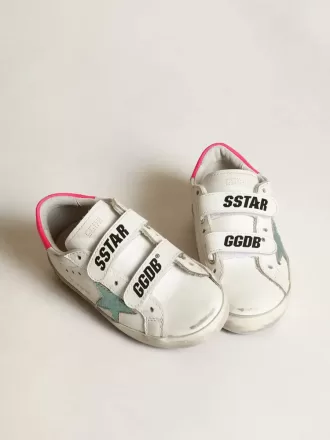 Junior Old School con stella in pelle laminata color acquamarina
