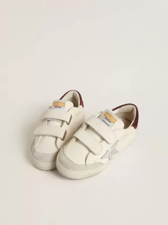 Junior Old School con stella in pelle metallizzata argento e linguetta sul tallone in pelle scamosciata viola Junior Old School con stella in pelle metallizzata argento e linguetta sul tallone in pelle scamosciata viola
