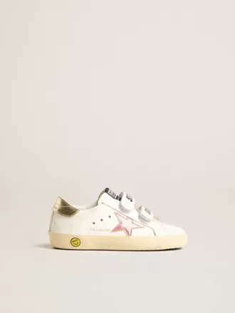 Junior Old School con stella in pelle metallizzata color pesca Junior Old School con stella in pelle metallizzata color pesca