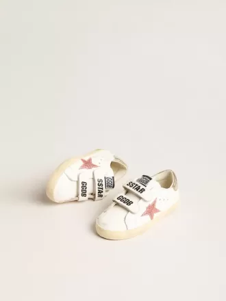 Junior Old School con stella in pelle metallizzata color pesca Junior Old School con stella in pelle metallizzata color pesca