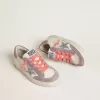 Junior Super-Star con stella glitterata argento e inserti in camoscio lilla Junior Super-Star con stella glitterata argento e inserti in camoscio lilla