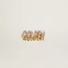 Lacciatura maschile con clip color oro antico e scritte dorate
