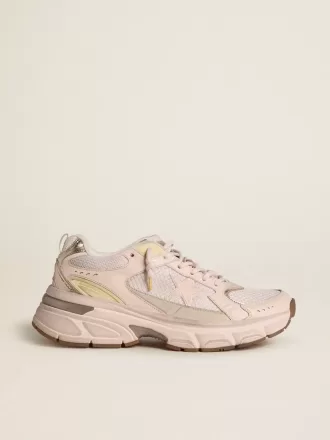 Lightstar da donna con tomaia in pelle rosa e mesh e stella rosa
