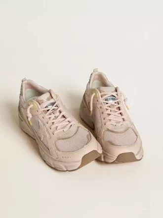Lightstar da donna con tomaia in pelle rosa e mesh e stella rosa