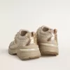 Lightstar da donna in pelle grigio tortora e mesh con stella in TPU beige Lightstar da donna in pelle grigio tortora e mesh con stella in TPU beige