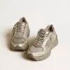 Lightstar da donna in pelle metallizzata e rete argentata con stella grigia Lightstar da donna in pelle metallizzata e rete argentata con stella grigia