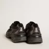 Lightstar da uomo con tomaia in pelle nera e mesh e stella nera