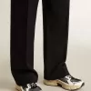 Lightstar da uomo in pelle bianca e mesh nero con stella in TPU nero