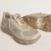 Lightstar da uomo in pelle grigio tortora e mesh con stella in TPU beige