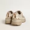 Lightstar da uomo in pelle grigio tortora e mesh con stella in TPU beige