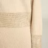 Maglione boxy da donna in lana con decorazioni in cristallo hotfix Maglione boxy da donna in lana con decorazioni in cristallo hotfix