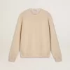 Maglione da donna beige con scritta “Golden” sul retro Maglione da donna beige con scritta “Golden” sul retro