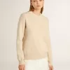 Maglione da donna beige con scritta “Golden” sul retro Maglione da donna beige con scritta “Golden” sul retro