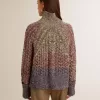 Maglione da donna multicolore a collo alto con filato mouliné Maglione da donna multicolore a collo alto con filato mouliné