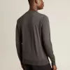 Maglione da uomo a girocollo in lana mélange grigio scuro Maglione da uomo a girocollo in lana mélange grigio scuro