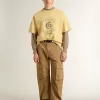 Maglione da uomo beige con logo ricamato Maglione da uomo beige con logo ricamato